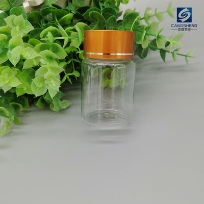 Il chiaro imballaggio farmaceutico imbottiglia i piccoli contenitori di plastica della pillola 30ml