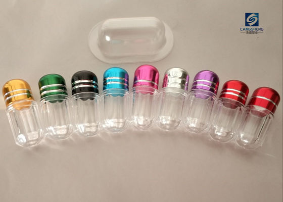 Capsule blu ottagonali di plastica vuote di rinoceronte delle bottiglie di pillola dello SGS 2g