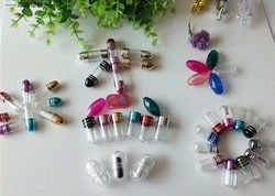 Mini Empty Plastic Pill Capsules blu 16mm con le bolle